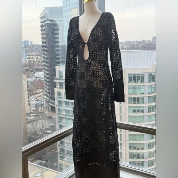🆕 SIR THE LABEL 🧿 NWOT Rayure Long Sleeve Crochet Maxi Dress, Sz 1 US 4 - Picture 12 of 16